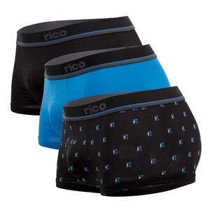 RICO Cotton Stretch Trunks Moisture Wicking Men's Size Small 28-30 - 3 Pack NEW